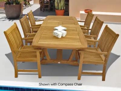 Royal Teak Small Gala Outdoor Expansion Double Leaf Dining Table