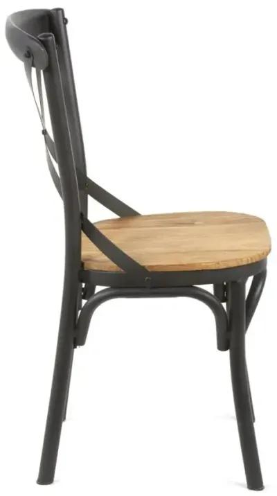 Nest Home Xavier Iron/Natural Dining Side Chair