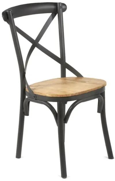 Nest Home Xavier Iron/Natural Dining Side Chair