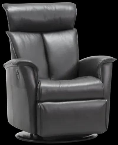 Norweigan Comfort Duke Medium Relaxer Power Leather Swivel Recliner