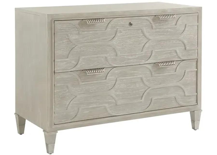 SLIGH GREYSTONE OCTAVIA 2 DRAWER FILE CHEST - PEARL GRAY