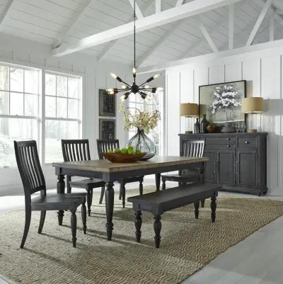 Liberty Furniture Harvest Home 6-Piece Chalkboard Rectangular Dining Table Set