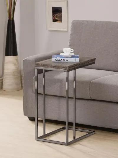 Coaster Pedro Expandable C-Shaped Sofa Side Table Weathered Grey