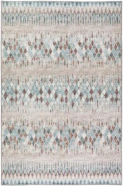 Dalyn Bohemian Chic Geometric Pattern 5'X8' Area Rug in Blue & Brown Shades