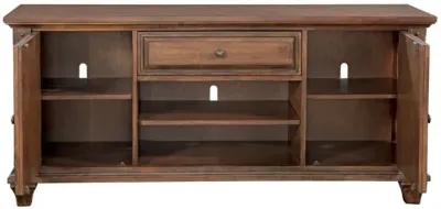 American Woodcrafters Sedona 66 Inch Cinnamon Cherry Media Entertainment TV Stand