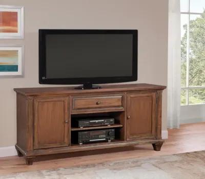 American Woodcrafters Sedona 66 Inch Cinnamon Cherry Media Entertainment TV Stand