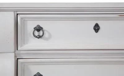 American Woodcrafters Heirloom Triple Dresser in Antique White