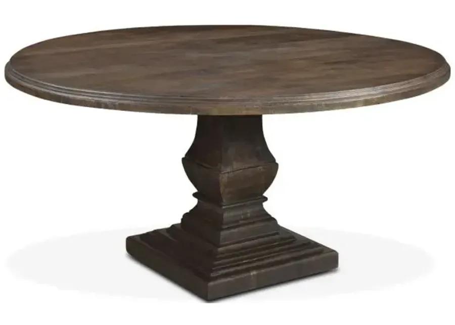 NIMES 60" ROUND WEATHERED MANGO DINING TABLE