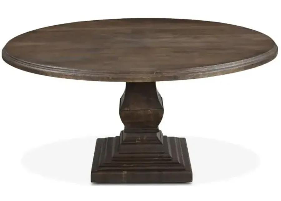 NIMES 60" ROUND WEATHERED MANGO DINING TABLE