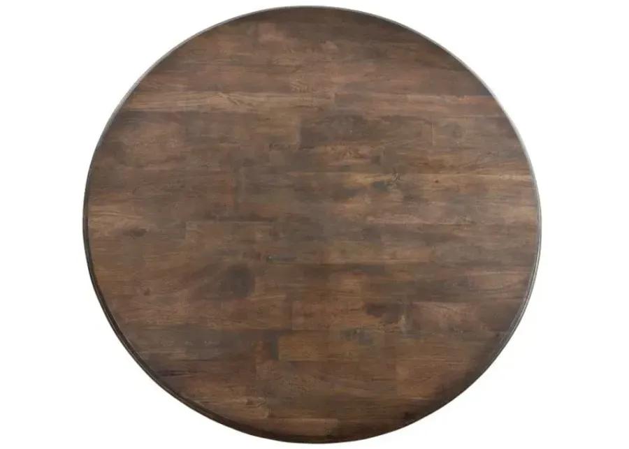 NIMES 60" ROUND WEATHERED MANGO DINING TABLE