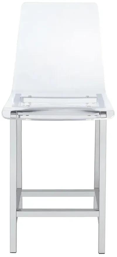 Juelia Clear Acrylic Counter Chair Chrome