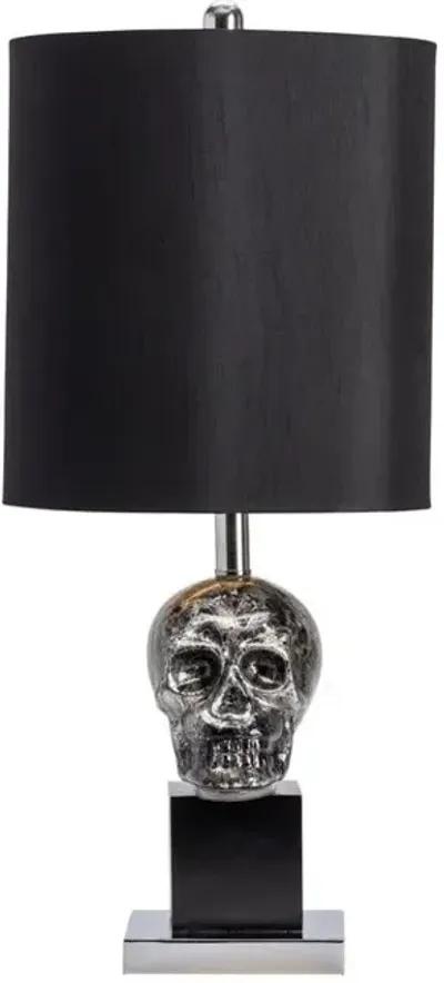 Crestview Black Skull Black Table Lamp