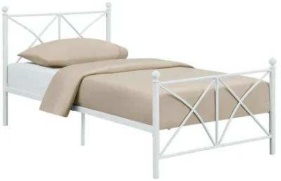 Coaster Hart Metal Full Open Frame Bed White