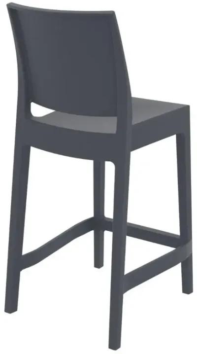 Maya Resin Counter Stool Dark Gray