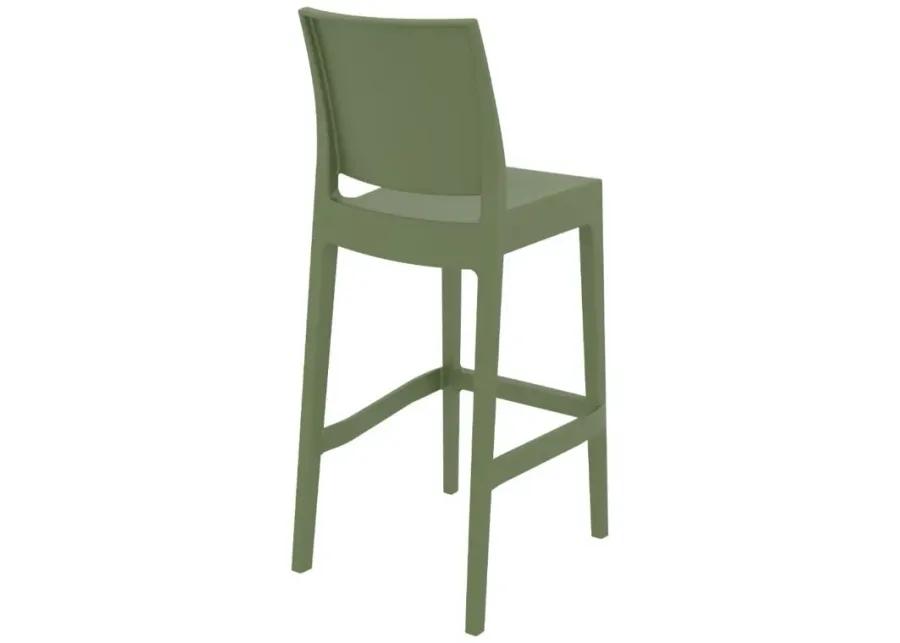 MAYA RESIN BAR STOOL OLIVE GREEN