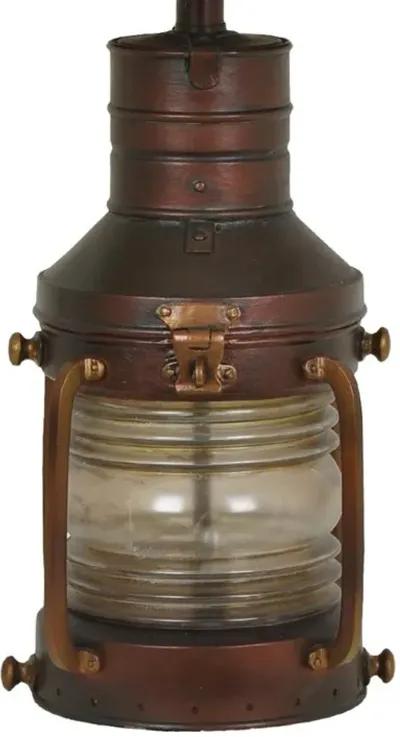 Crestview Copper Lantern Antique Copper Table Lamp