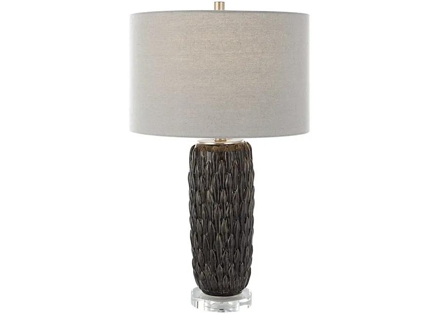 NETTLE MUSHROOM GRAY TEXTURED TABLE LAMP