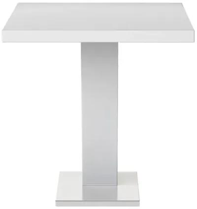 LINDEN CONTEMPORARY DINING TABLE WITH WHITE GLOSS TOP & Y-SHAPED PEDESTAL