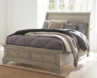 LETTNER FULL SLEIGH BED LIGHT GRAY SIGNATURE DESIGN