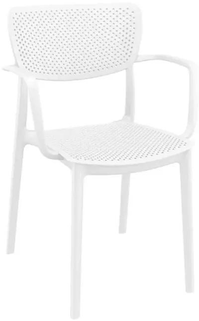 Compamia Loft Outdoor Dining Arm Chair White