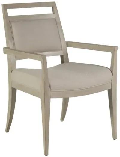 Artistica Home by Lexington Cohesion Program Nico 19.75 Inch Upholstered Wood Armchair White Washed/Beige