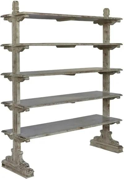 BENGAL MANOR AGED ASH MANGO WOOD 5 TIER OPEN BOOKSHELF