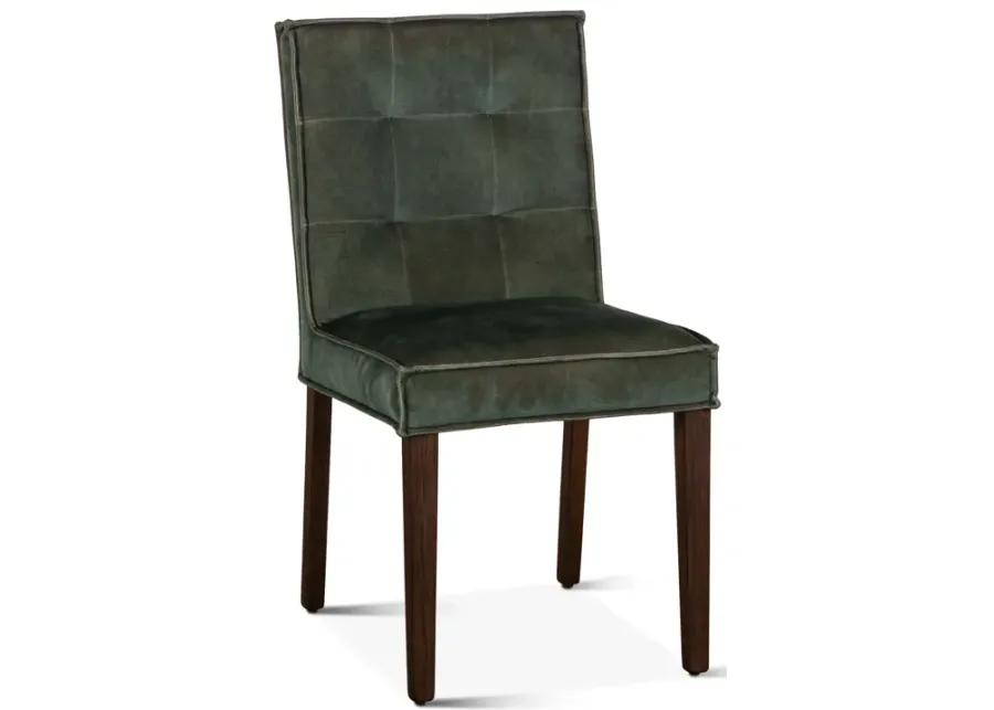 GROSVENOR GREEN VELVET DINING CHAIRS SET OF 2