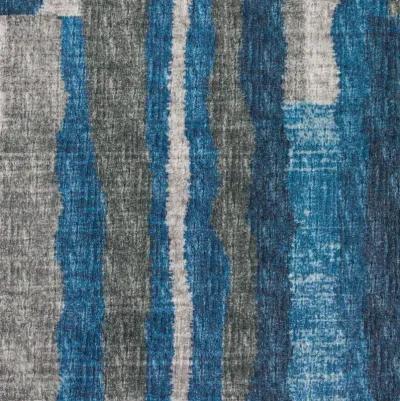 Dalyn Abstract Urban Skyline Brisbane 5'X8' Area Rug in Blues & Grays