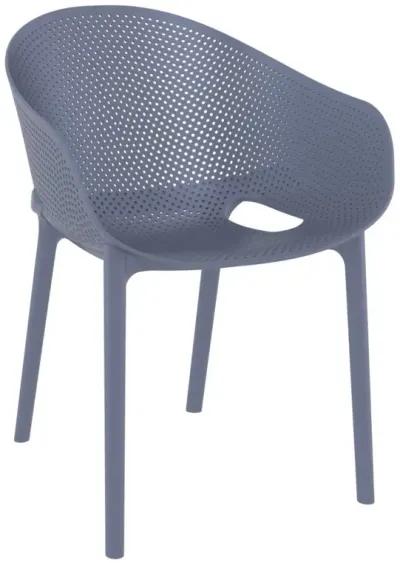 Compamia Sky Pro Stacking Dining Chair Gray