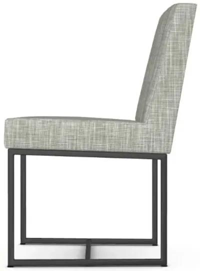 Amisco Darcy Illusion Upholstered Dining Side Chair in Black Coral