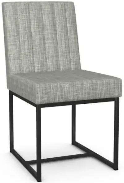 Amisco Darcy Illusion Upholstered Dining Side Chair in Black Coral