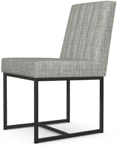 Amisco Darcy Illusion Upholstered Dining Side Chair in Black Coral