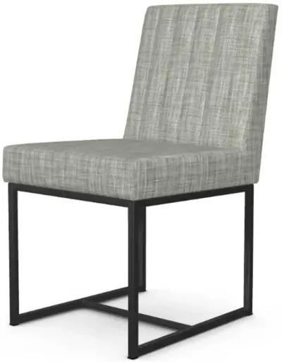 Amisco Darcy Illusion Upholstered Dining Side Chair in Black Coral