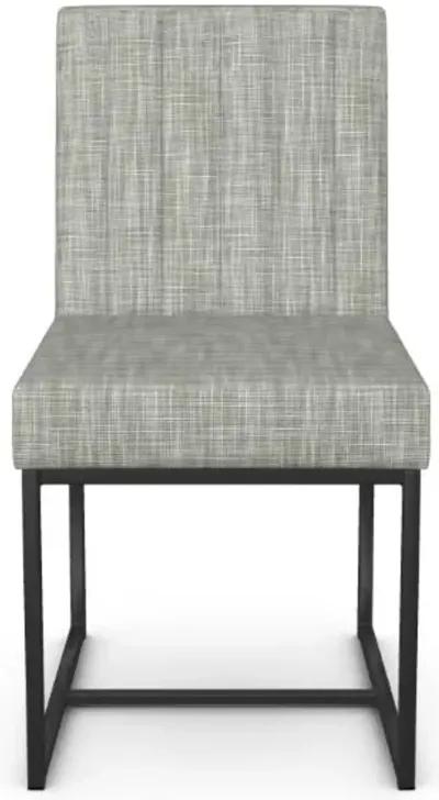 Amisco Darcy Illusion Upholstered Dining Side Chair in Black Coral