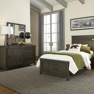 Liberty Furniture Kids/Teens Complete Twin Bedroom Set Panel Bed, Dresser & Mirror Thornwood Hills