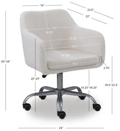 Linon Rylen Sherpa Home Office Desk Chair