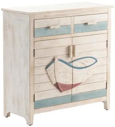 Crestview Galilee Aqua/White Wash Cabinet