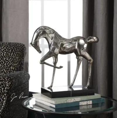 Uttermost Phoenix Nickel Horse Statue