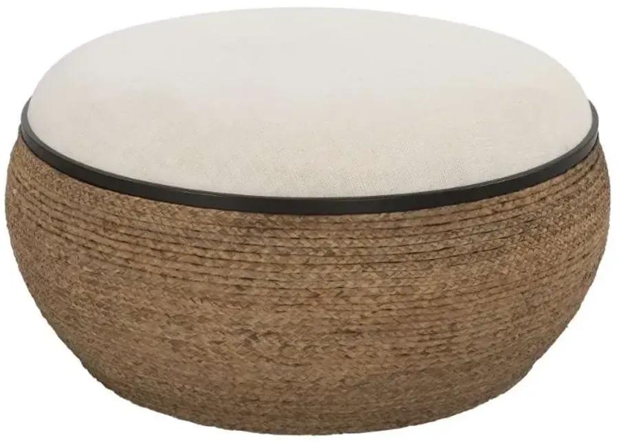 ISLAND BROWN/LIGHT GRAY LARGE STORAGE OTTOMAN