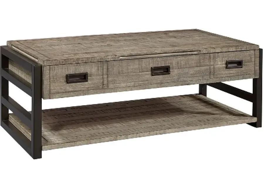 GRAYSON CINDER GREY LIFT TOP COFFEE TABLE