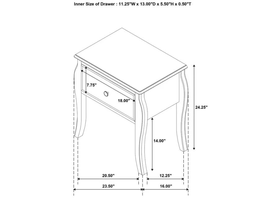 DOMINIQUE NIGHTSTAND BUTTERMILK