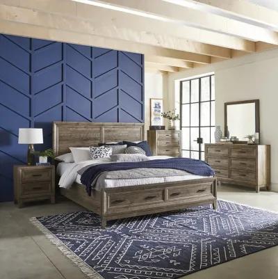 Complete Queen Bedroom Set - Storage Bed, Dresser, Mirror, Chest & Nightstand - Ridgecrest