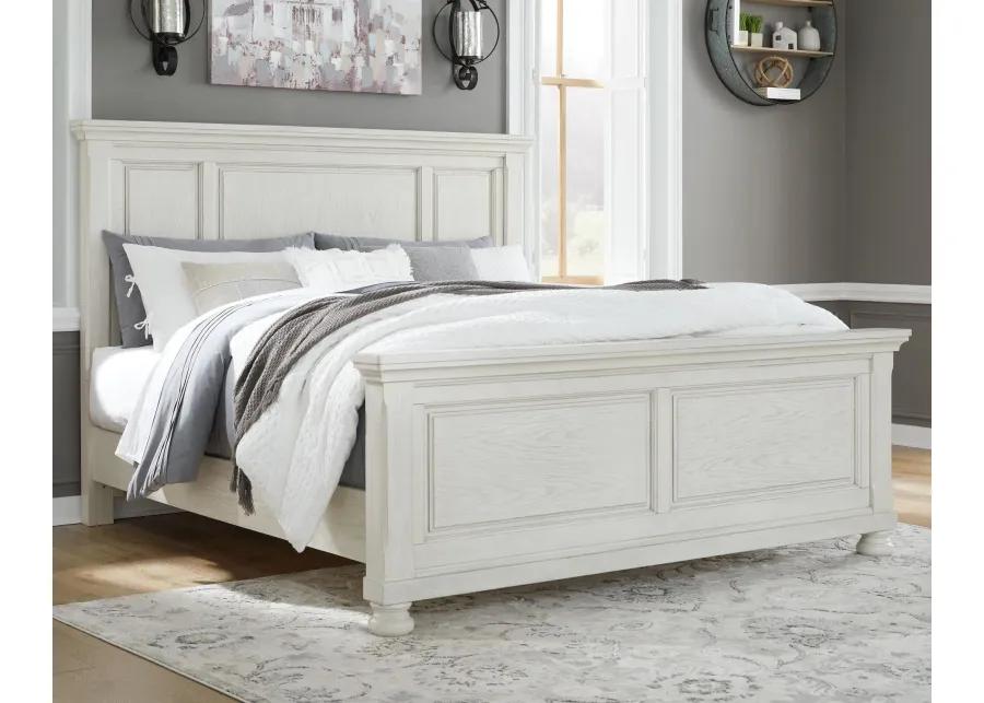 ROBBINSDALE CALIFORNIA KING PANEL BED ANTIQUE WHITE SIGNATURE DESIGN