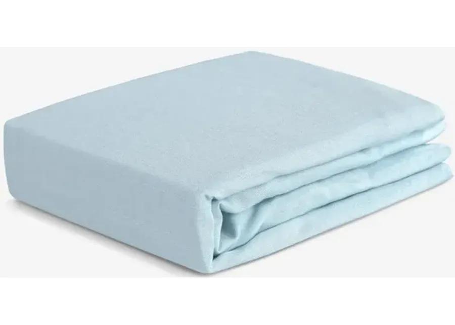 BABY BLUE HYPER-LINEN PERFORMANCE CRIB SHEET