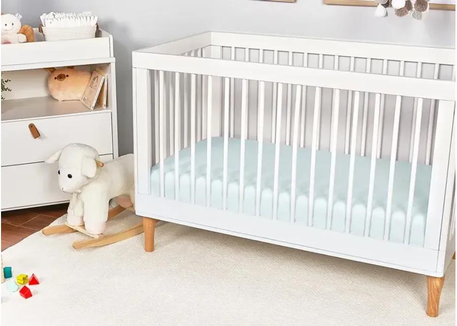 BABY BLUE HYPER-LINEN PERFORMANCE CRIB SHEET