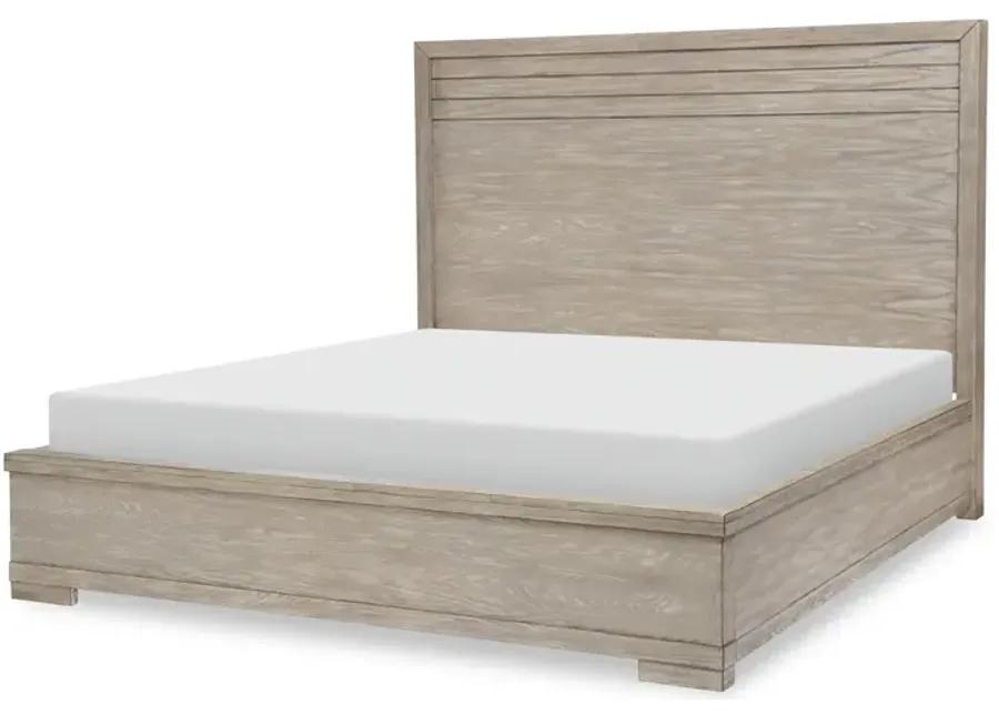 COMPLETE PANEL BED CALIFORNIA KING LIGHT OAK FINISH - WESTWOOD LIGHT