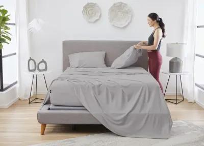 Bedgear Queen Light Grey Hyper-Linen Sheet Set