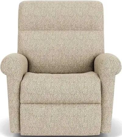 Flexsteel Davis White Cream Swivel Gliding Manual Recliner