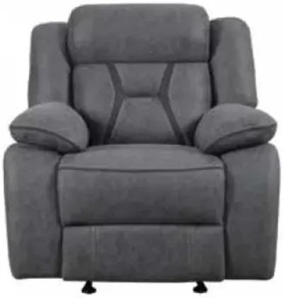 Higgins Upholstered Glider Recliner Chair Grey