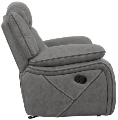 Higgins Upholstered Glider Recliner Chair Grey